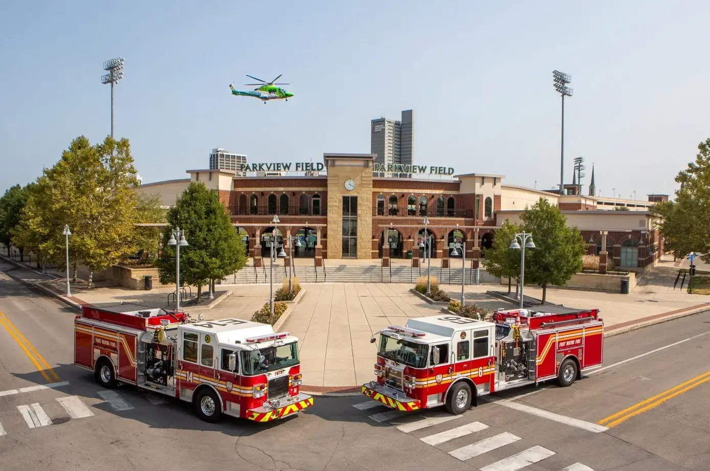Pierce fire trucks supporting emergency response, fire protection, and public safety operations for communities and first responders.