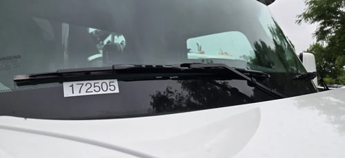 Fleet unit number 172505 displayed on windshield of 2026 TRUVAC HXX hydro excavator