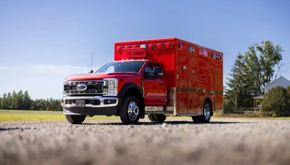 Demers Type I ambulance delivering advanced patient care, dependable EMS performance, and reliable emergency medical transport.